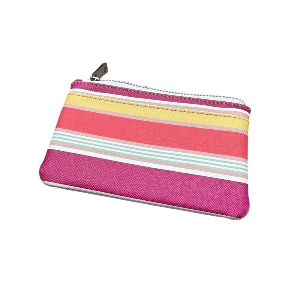 Colorful Striped Women's Card Wallet Key Chain EUC - Picture 2 of 7